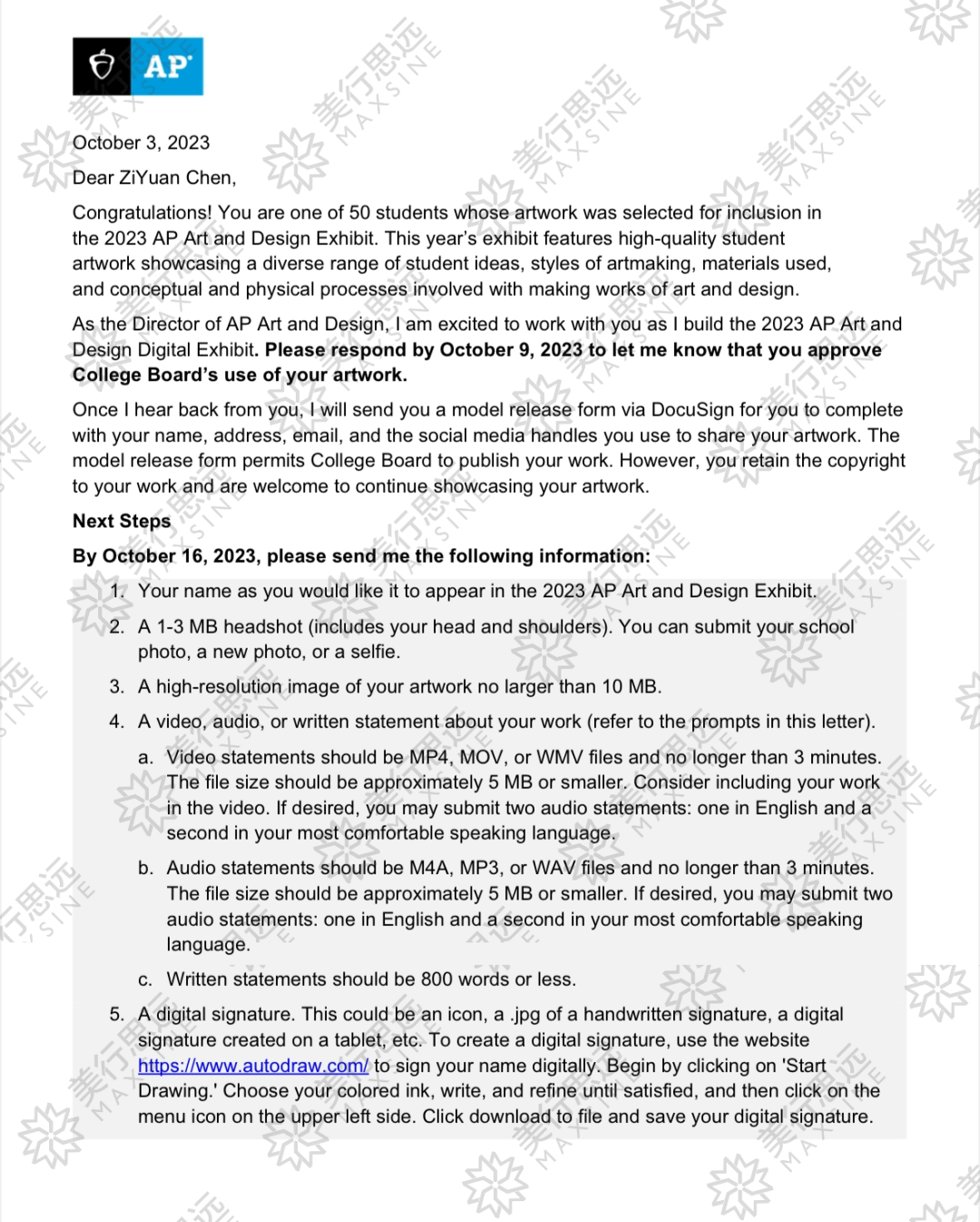 AP全球50強，官方案例 | 超硬核拿下密歇根/帕森斯/普瑞特等7所美本offer！
